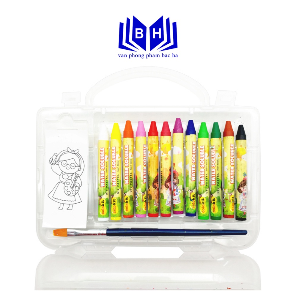 Bút sáp đa năng 12 màu rửa được Colokit WSO-C001 - Sáp màu đa năng