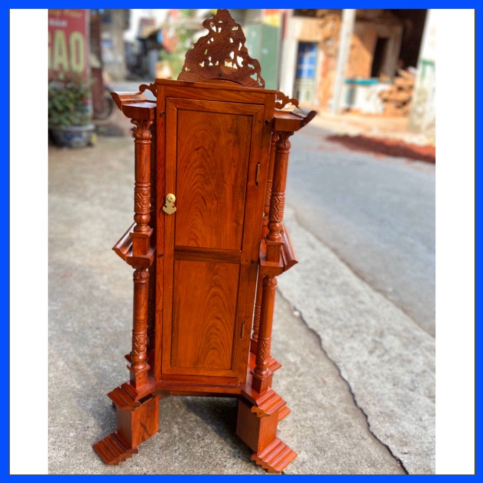 Đồng hồ cây trang trí phòng khách quả lắc gỗ hương cao 107cm