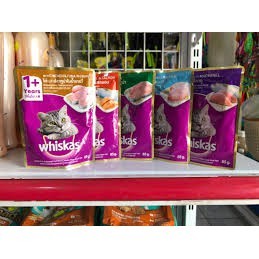 Pate cho mèo Whiskas đủ vị 80g