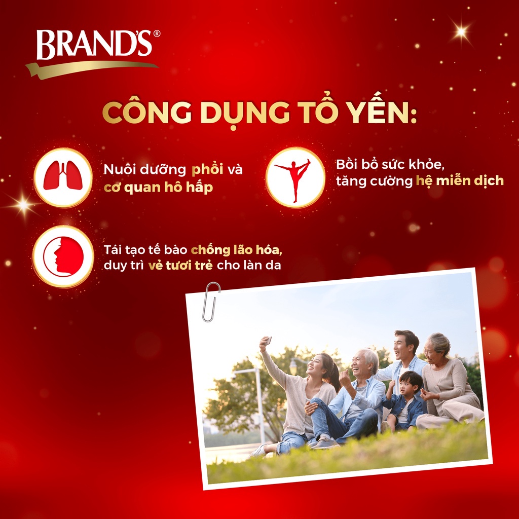 Nước yến thật BRAND'S Đường Phèn (70 ml x 6 lọ)