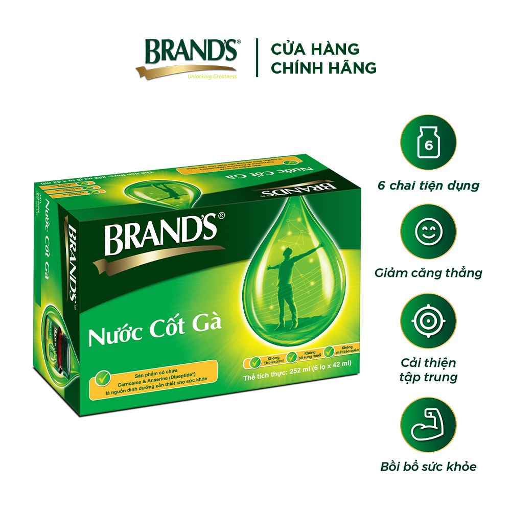 Nước cốt gà BRAND'S Vị Truyền Thống (42 ml x 6 lọ)