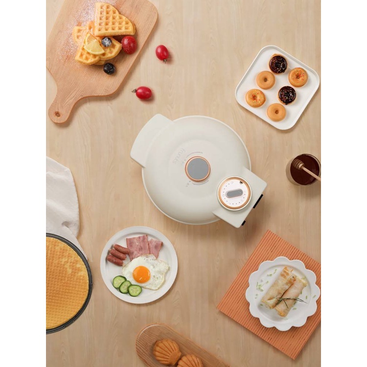 Máy làm bánh quế, quế trứng, sandwich trứng cuộn ăn sáng, chảo nướng điện, hẹn giờ tại nhà, sưởi ấm hai mặt