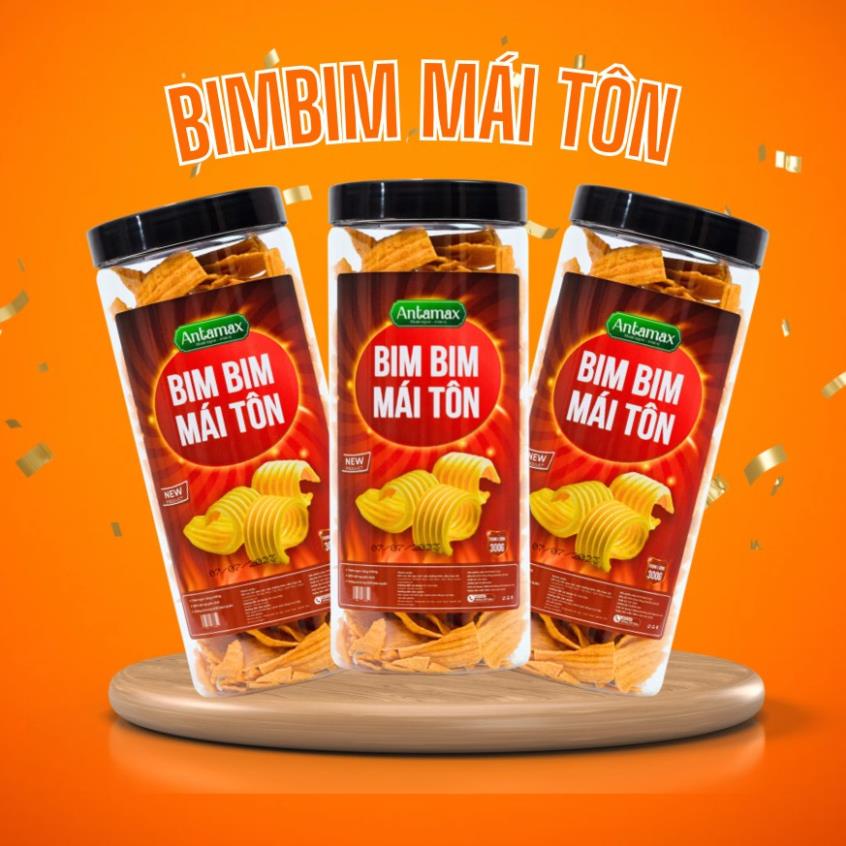 Bim Bim MÁI TÔN- ăn vặt siêu hot, siêu nghiền- ăn ngon và sạch mỗi ngày cùng Antafood, lọ 300gr.