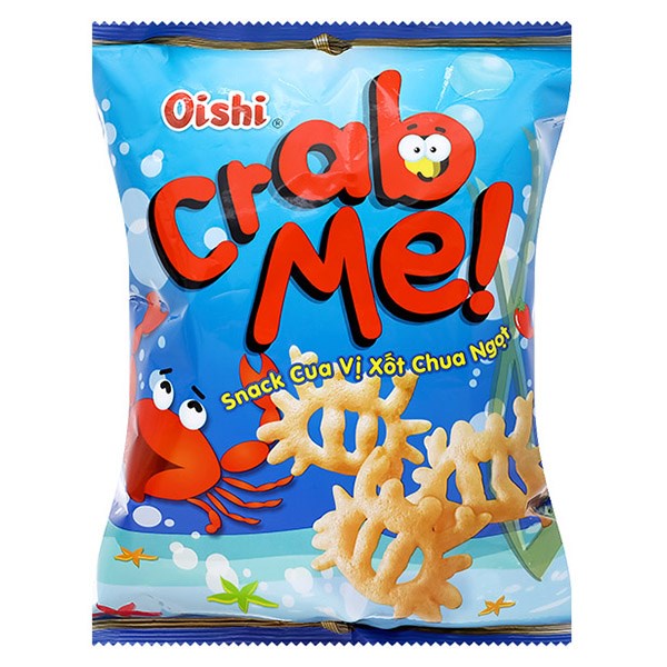Bim bim Snack Oishi  Crab Me cua vị chua ngọt 35g