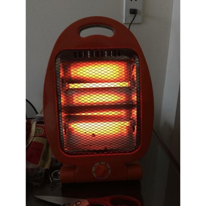 Quạt sưởi Đèn sưởi hồng ngoại hình cá 800w, có role an toàn