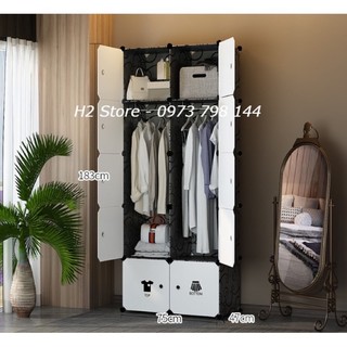 Tủ nhựa lắp ghép 10 ô đựng quần áo sâu 47cm