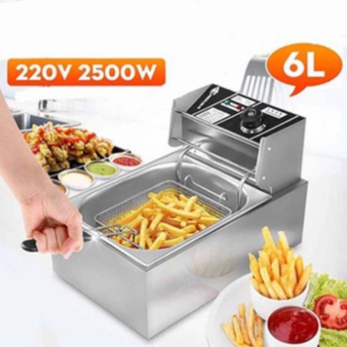 [BH 24 THÁNG] Bếp chiên nhúng điện seka sunny 6L, 12L inox cao cấp, chiên ngập dầu