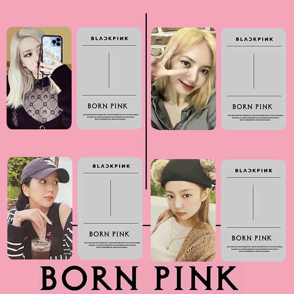 Card blackpink unoff card blackpink off BlackPink album mới BREN PINK cùng một bộ sưu tập album màu xám phiên bản màu xám của Mực Mực LISA JISOO