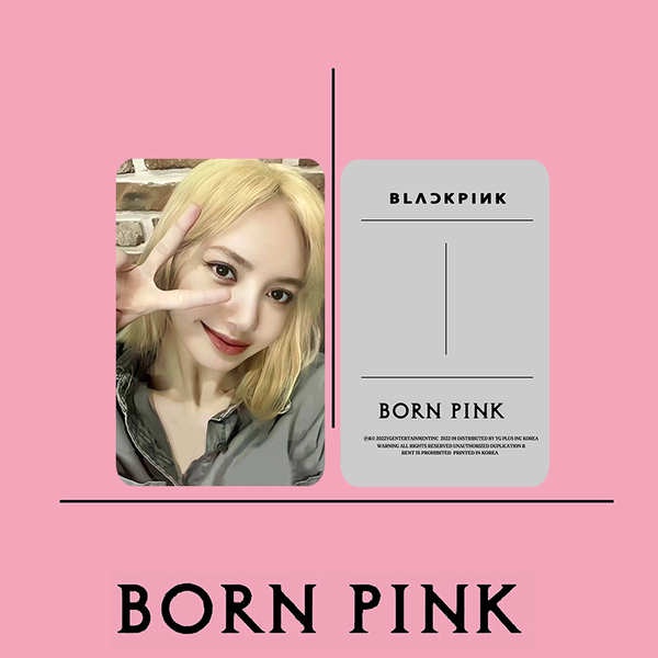Card blackpink unoff card blackpink off BlackPink album mới BREN PINK cùng một bộ sưu tập album màu xám phiên bản màu xám của Mực Mực LISA JISOO