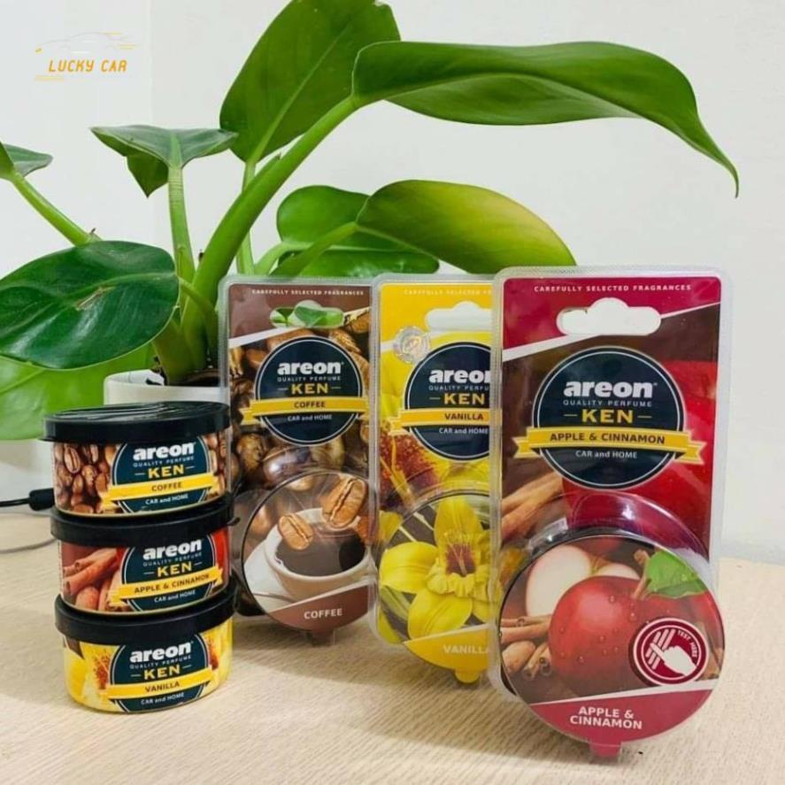 Sáp Thơm AREON Khử Mùi Xe Hơi Cao Cấp - hương Cafe - Vani - Táo quế - Dâu