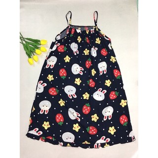 Đầm 2 dây Lanh (Tole) Size 2 (Từ 50kg-60kg).