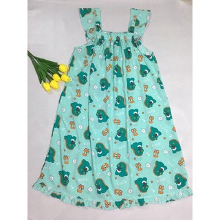 Đầm 2 dây Lanh (Tole) Size 2 (Từ 50kg-60kg).