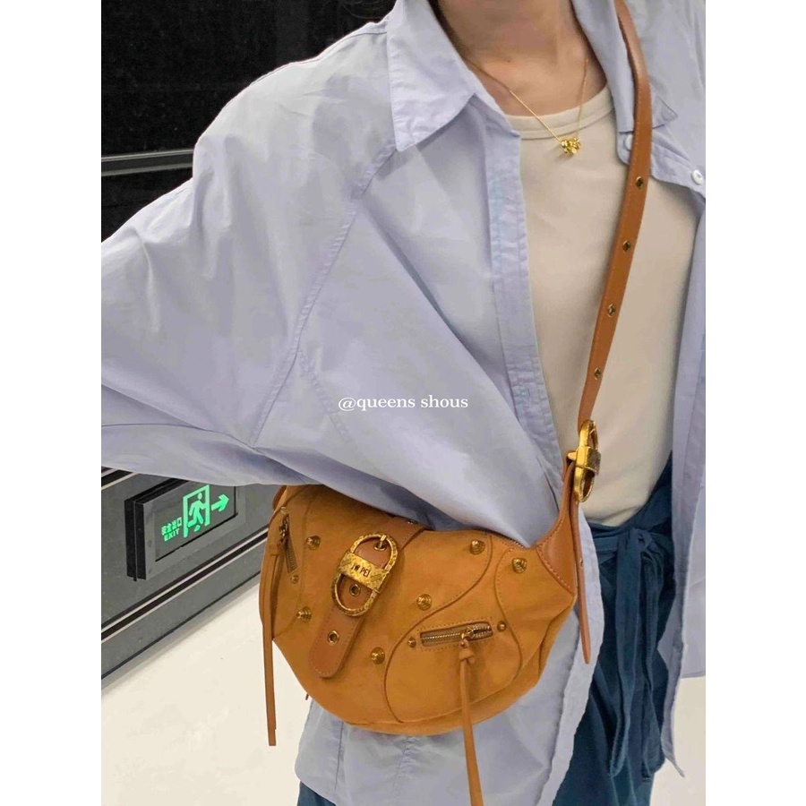 Niche Túi Đeo Chéo Da Lộn Thời Trang Thu Đông 2023 Cho Nữ