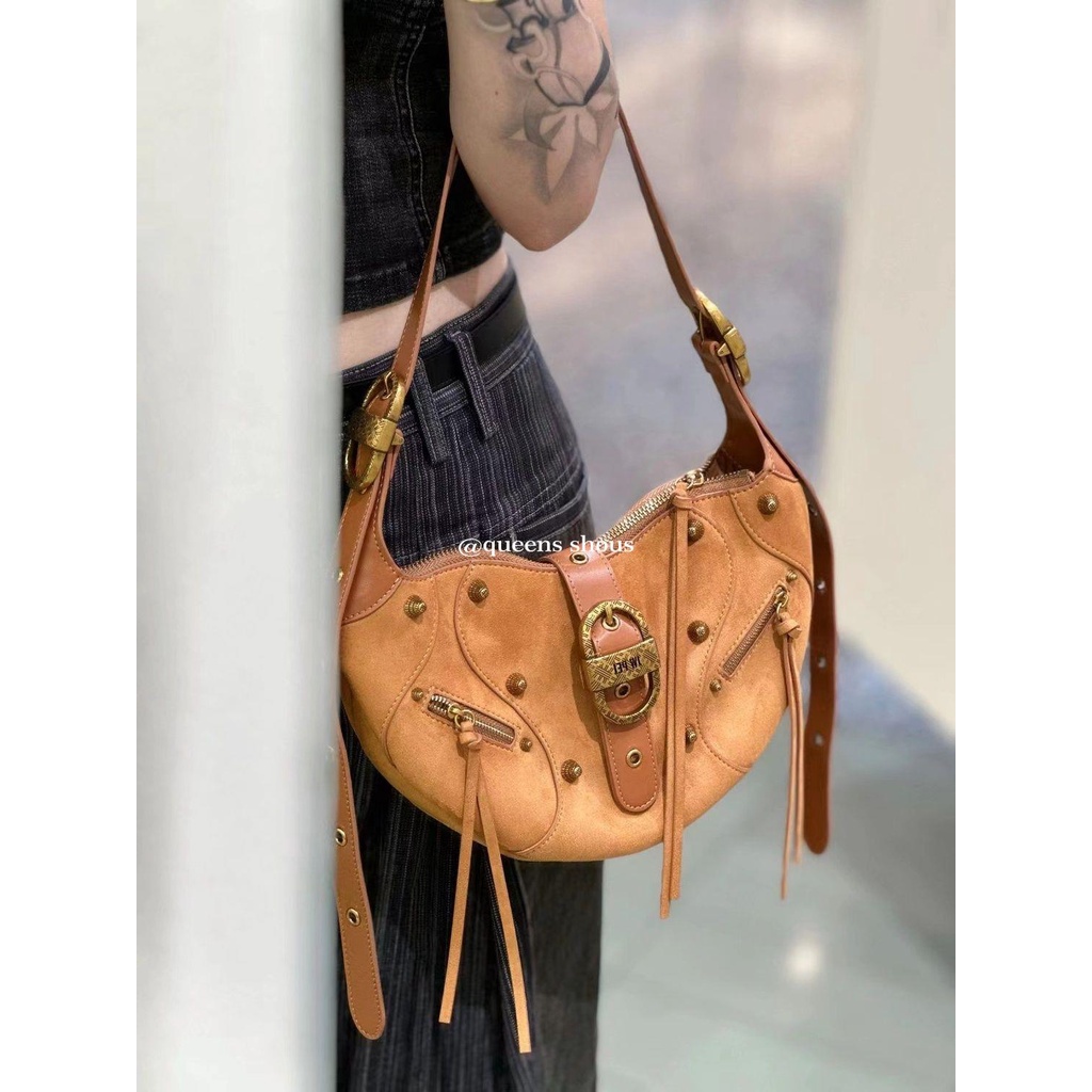 Niche Túi Đeo Chéo Da Lộn Thời Trang Thu Đông 2023 Cho Nữ