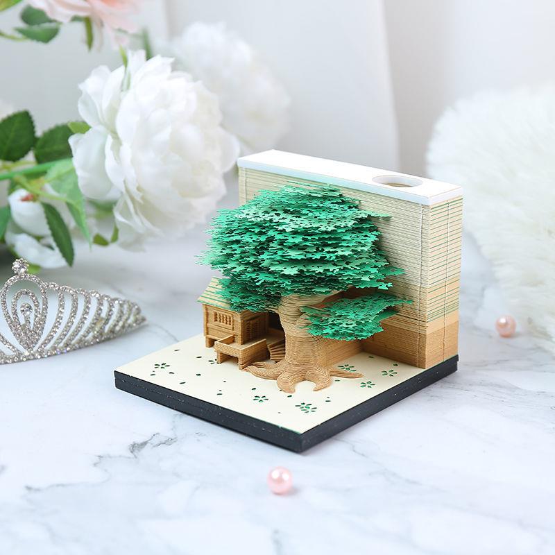Mô Hình Ngôi Nhà Cây 3d Bằng Giấy Ba Chiều Sáng Tạo