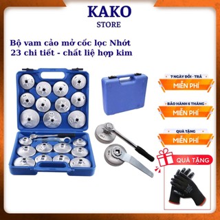 Vam tháo cốc lọc dầu cảo mở lọc dầu xe ô tô con, xe tải  23 chi tiết từ 65mm đến 101mm, Kako Store