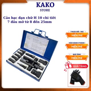 Cảo bạc đạn chữ H 10 chi tiết từ 8 đến 25mm Kako , Vam bi trong chữ H