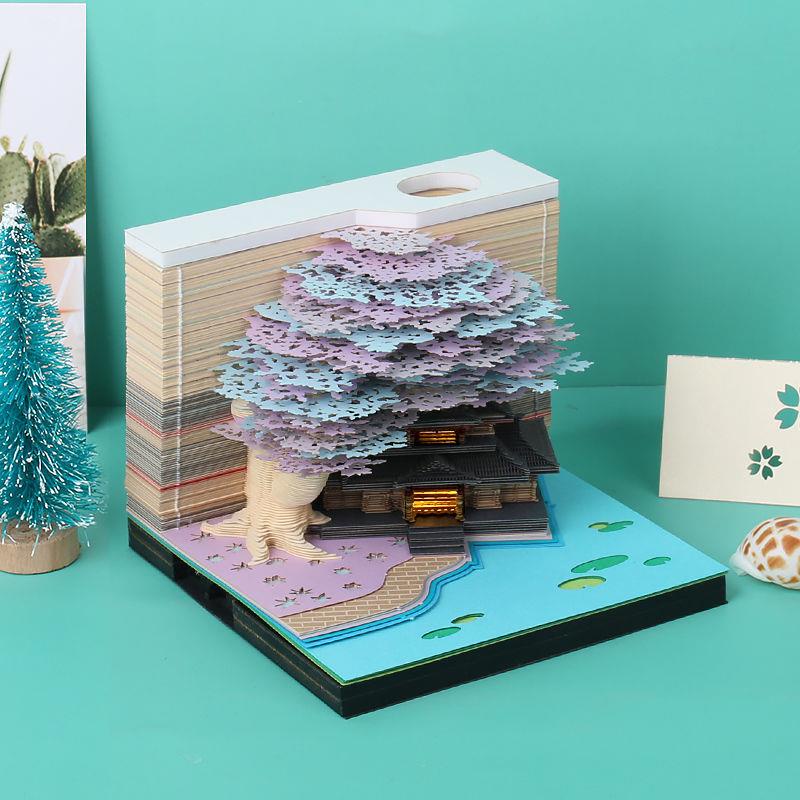 Mô Hình Ngôi Nhà Cây 3d Bằng Giấy Ba Chiều Sáng Tạo