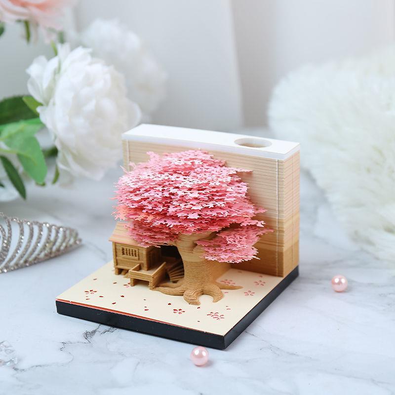 Mô Hình Ngôi Nhà Cây 3d Bằng Giấy Ba Chiều Sáng Tạo