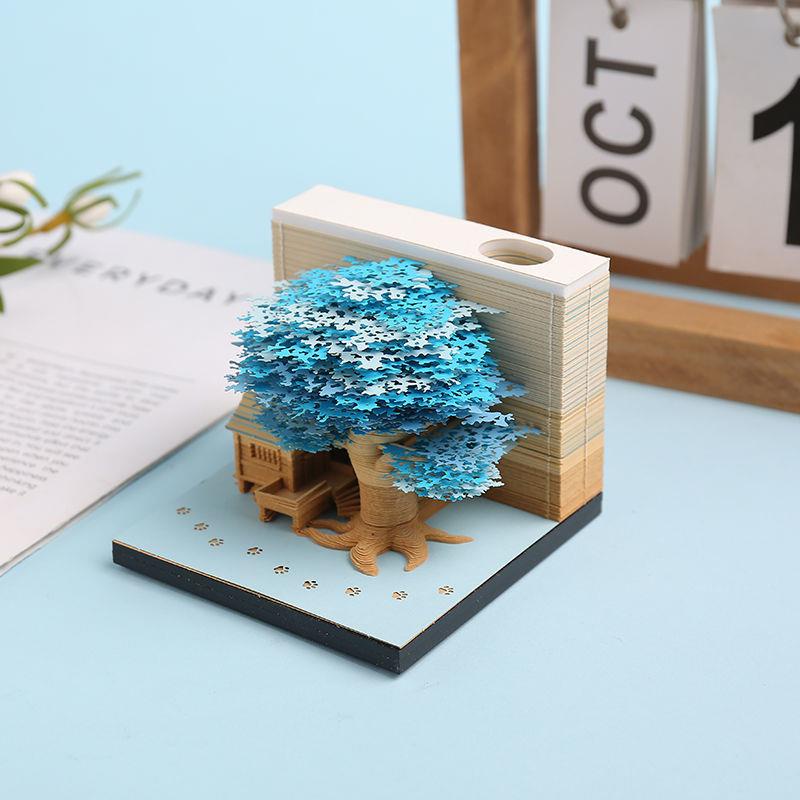 Mô Hình Ngôi Nhà Cây 3d Bằng Giấy Ba Chiều Sáng Tạo