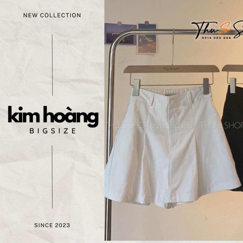 Quần Giả Váy Chất Kaki Cạp Lưng Thun Sau ,Quần Sooc Nữ KIM HOÀNG BIGSIZE Dáng A có lót trong dễ phối đồ THUS158