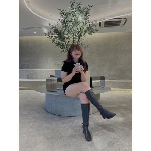 Jumsuit Nhung Đen Bigsize