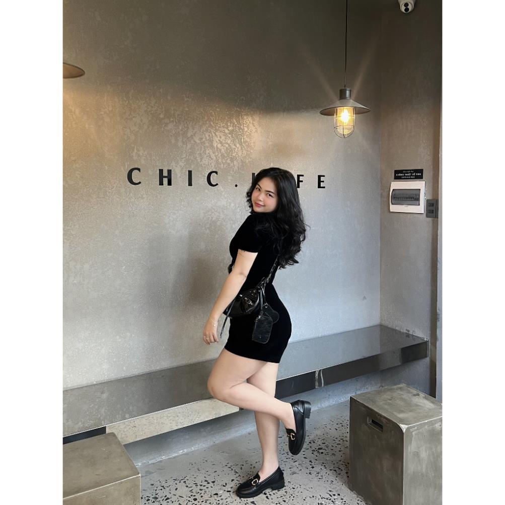 Jumsuit Nhung Đen Bigsize