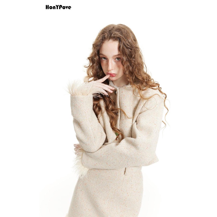 Bộ Áo Khoác + Chân Váy Tua Rua Phong Cách Mùa Xuân Mới Cho Nữ