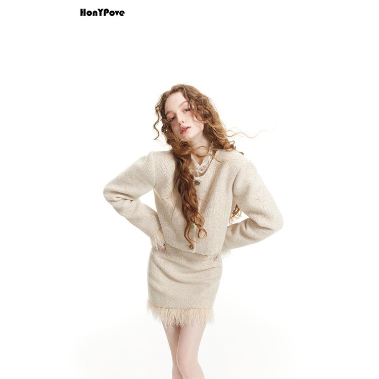 Bộ Áo Khoác + Chân Váy Tua Rua Phong Cách Mùa Xuân Mới Cho Nữ