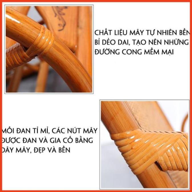 Ghế Mây Bập Bênh Thư Giãn Ghế Lười Bằng Tre Cao Cấp Trang Trí Sân Vườn Ban Công Tạo Không Gian Xanh Tươi Mát