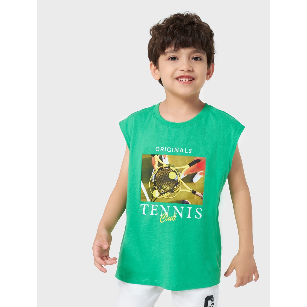 Áo sát nách bé trai CANIFA  chất liệu 100% cotton 2TA23S003