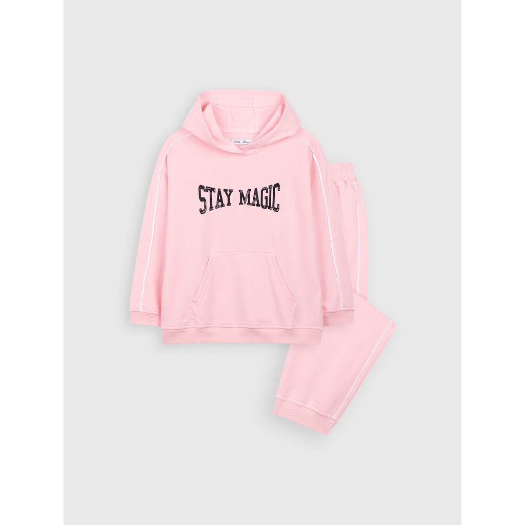 Bộ quần áo bé gái CANIFA hình in 1ST22C003