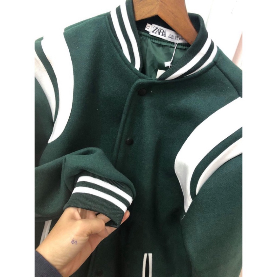 Áo khoác bomber sọc vai bóng chày, _Dricco .