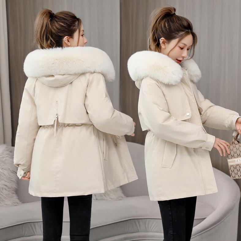 Áo Khoác Parka nữ QC có lót lông giữ nhiệt ấm