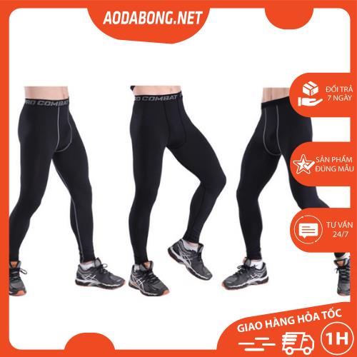 Quần giữ nhiệt nam bóng đá tập GYM-BOXING_PRO COMBAT NAM DÁNG DÀI hàng cao cấp .