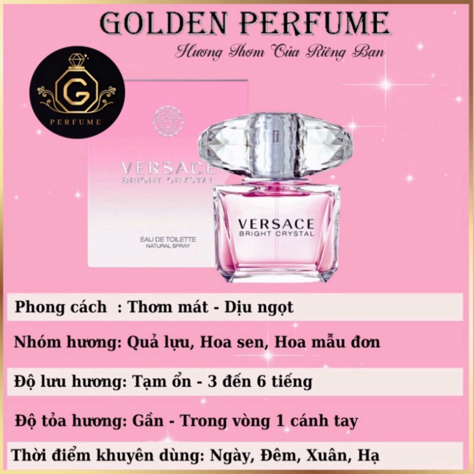 Nước Hoa Nữ chiết 10ml chính hãng Versace Bright Crystal - Golden Perfume