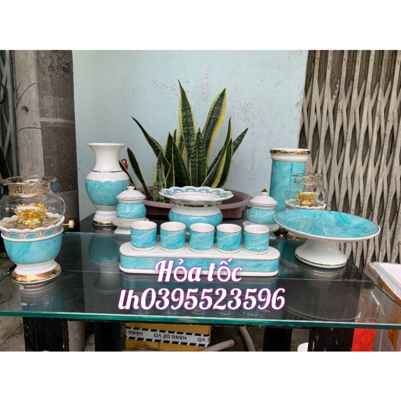 bộ thờ cúng lư hương bát nhang bình hoa đĩa trái cây bộ áng chung ly đại bi chung nước chung muối chung gạo