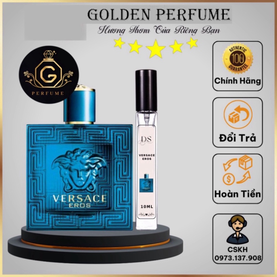 Nước Hoa Nam - VERSACE EROS thu hút nam tính, chính hãng chiết 10ml - Golden Perfume