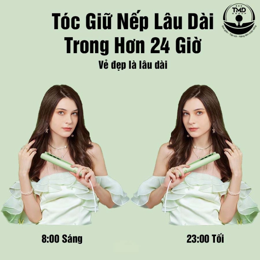 Máy dập phồng chân tóc, máy dập xù chân tóc giúp tóc phồng tự nhiên không làm tổn thương tóc, an toàn sử dụng TMD
