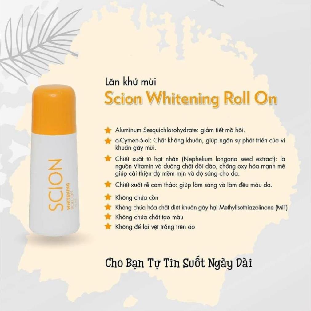 Lăn khử mùi Scion Nuskin 75ml ngăn mùi hôi nách không làm ố quần áo, làm sáng vùng da dưới cánh tay  - DORIS SHIOP