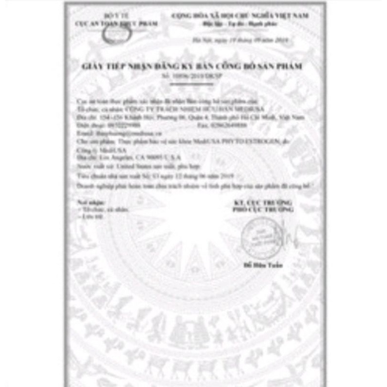 Viên uống nội tiết tố nữ, đẹp da MediUsa Phyto Estrogen ⚡ Tặng quà ⚡ Hộp 60v