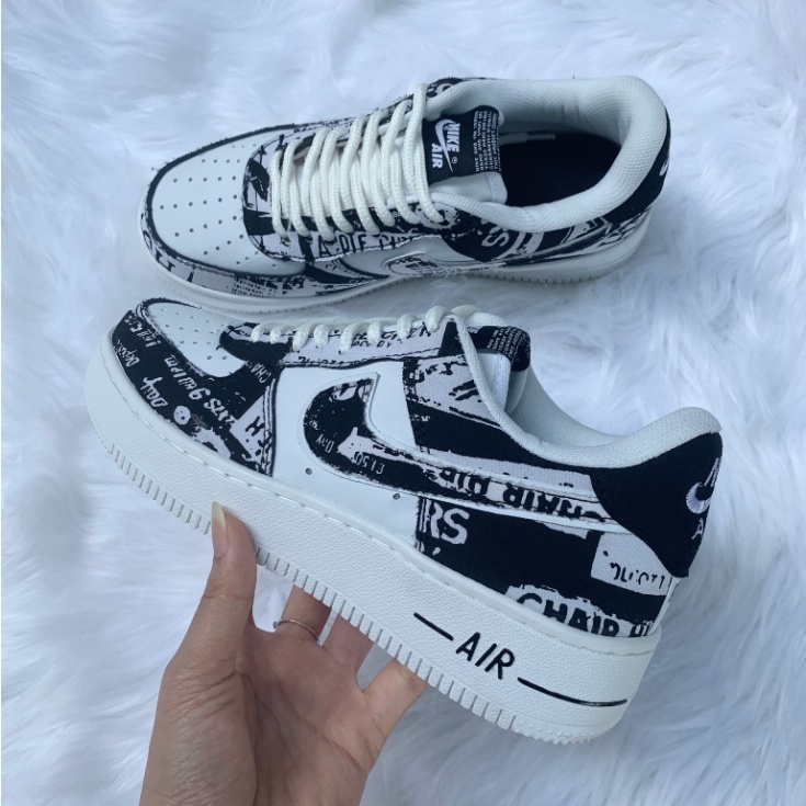 Giay Thể Thao Ni_ke mẫu mới hot hit , Giay sneaker trắng vệt đen dành cho nam ữ