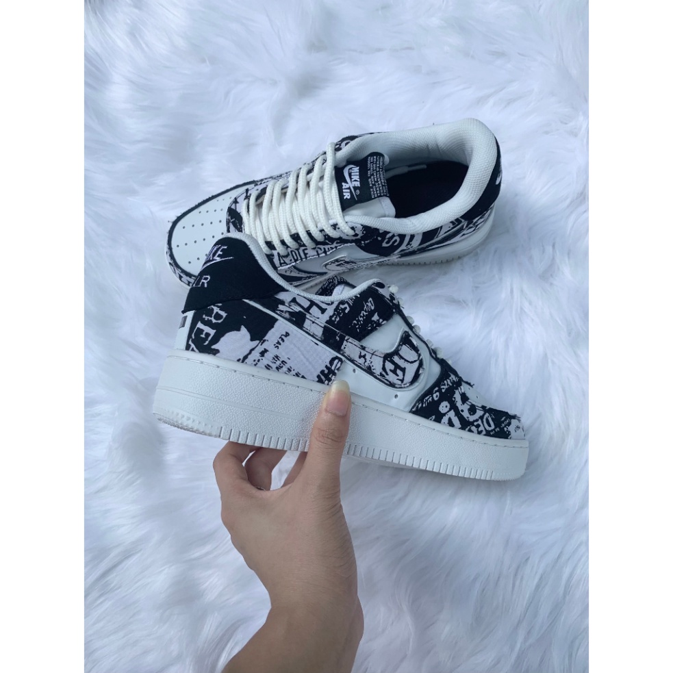 Giay Thể Thao Ni_ke mẫu mới hot hit , Giay sneaker trắng vệt đen dành cho nam ữ