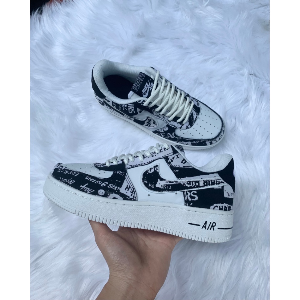 Giay Thể Thao Ni_ke mẫu mới hot hit , Giay sneaker trắng vệt đen dành cho nam ữ