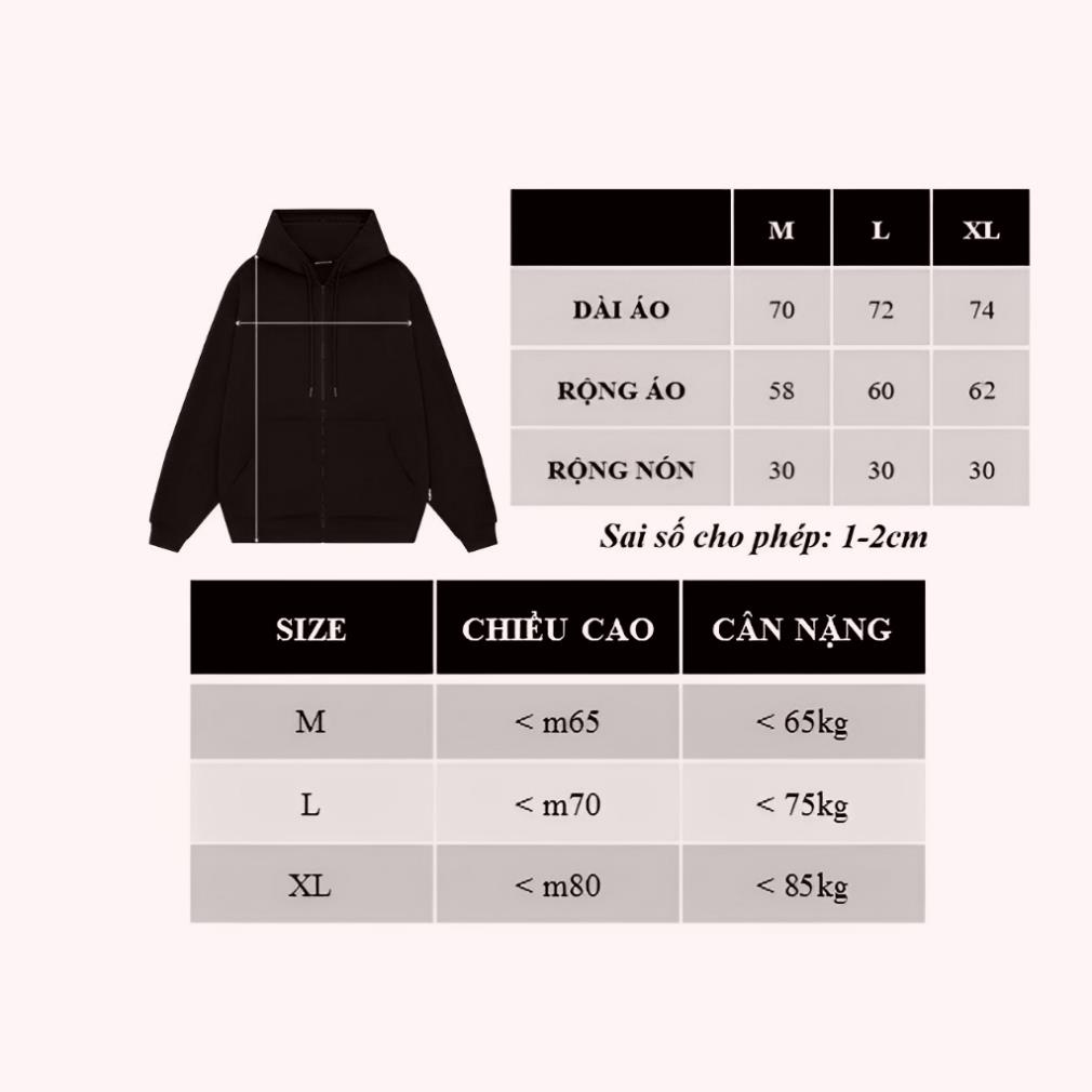 Áo Hoodie Zip EMPTI Tag Su 01 - Áo Khoác Nỉ Dây Kéo Nhiều Màu Form Rộng Unisex Localbrand.studio