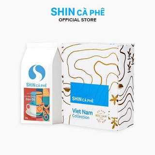 [COMBO] Cà phê Phin giấy Việt Nam Shin Cà Phê Collection 60g + Cà phê nguyên chất pha Phin Shin Cà Phê - Phin Đậm Đà 200