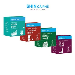 Combo 4 vùng miền - cà phê phin giấy đặc sản shin cà phê 60g