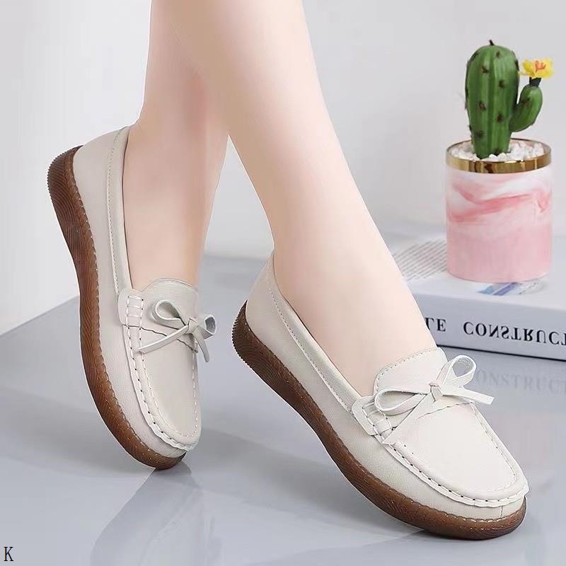 Giày Lười Da Đế Dày Mềm Mại Thời Trang Xuân Thu 2023 Cho Nữ