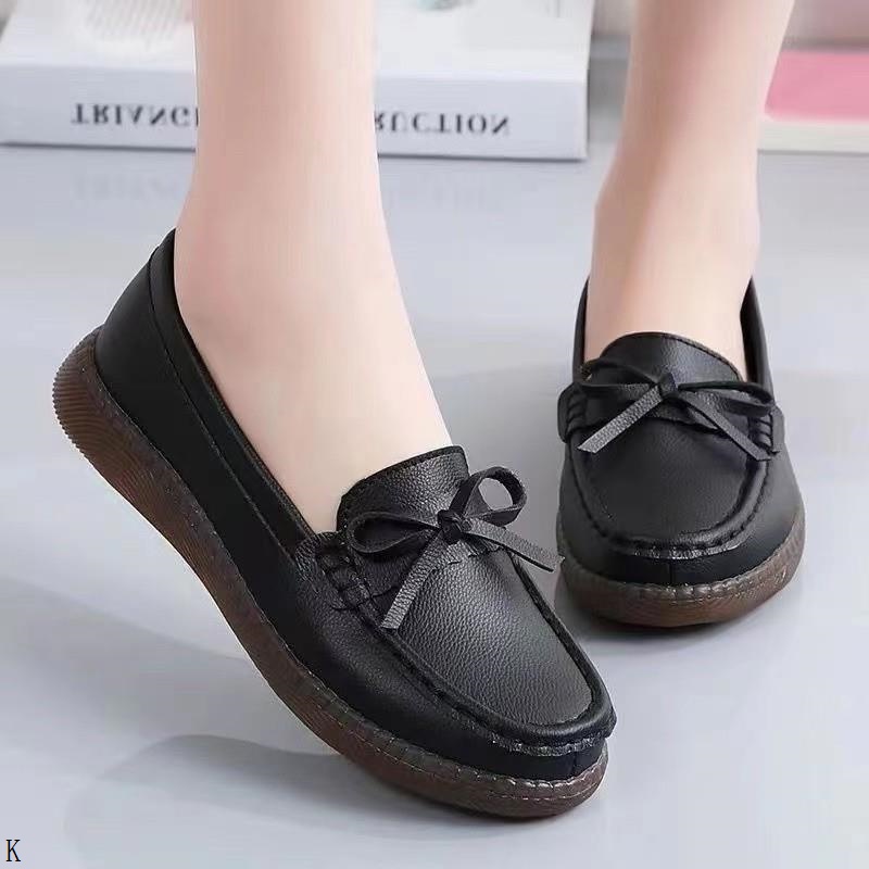 Giày Lười Da Đế Dày Mềm Mại Thời Trang Xuân Thu 2023 Cho Nữ