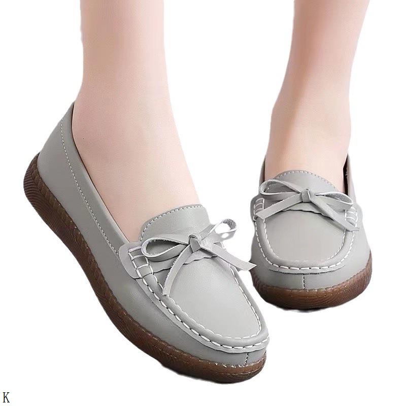 Giày Lười Da Đế Dày Mềm Mại Thời Trang Xuân Thu 2023 Cho Nữ